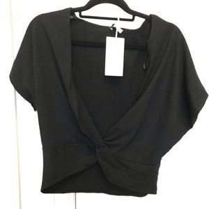 Black short sleeve top